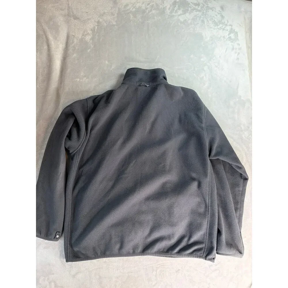 The North Face Jacket Mens XXL Grey Grid Fleece Full Zip Smoked Pearl